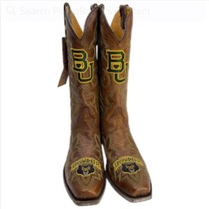 GAMEDAY BOOTS Baylor University Bears Embroidered Cowboy Boots NEW Size 10.5